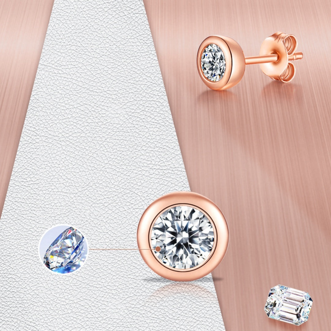 Stunning Moissanite stud Earrings S925 Silver