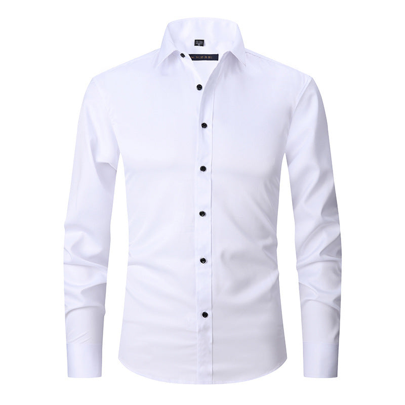 Stretch Fit Formal Wear Collared Shirt