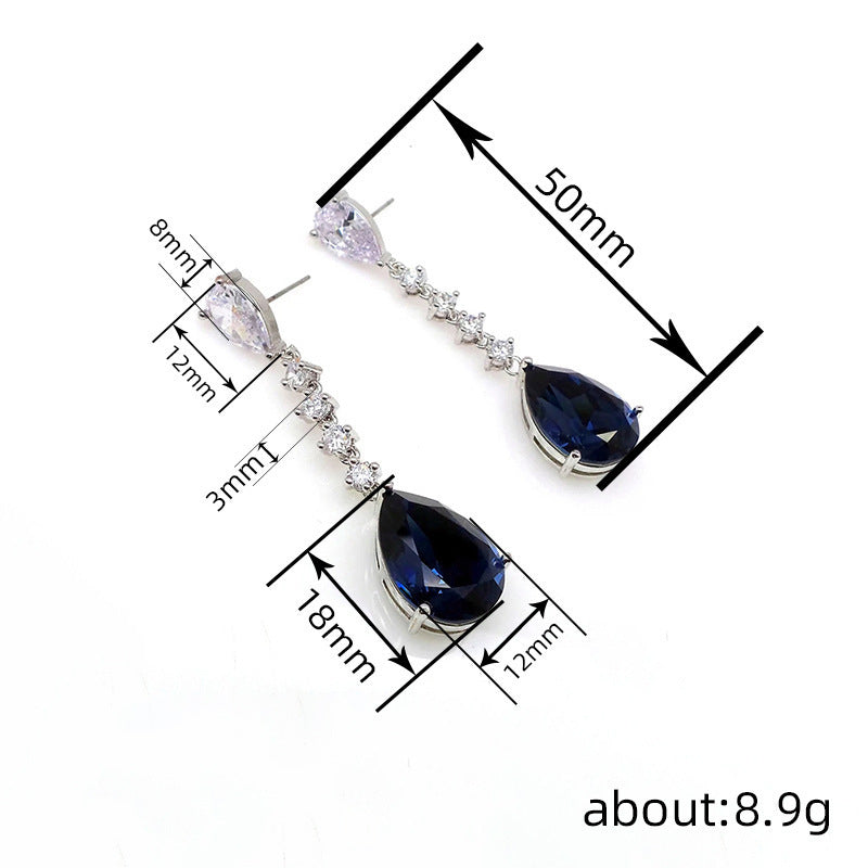 Elegant Sapphire Drop Earrings