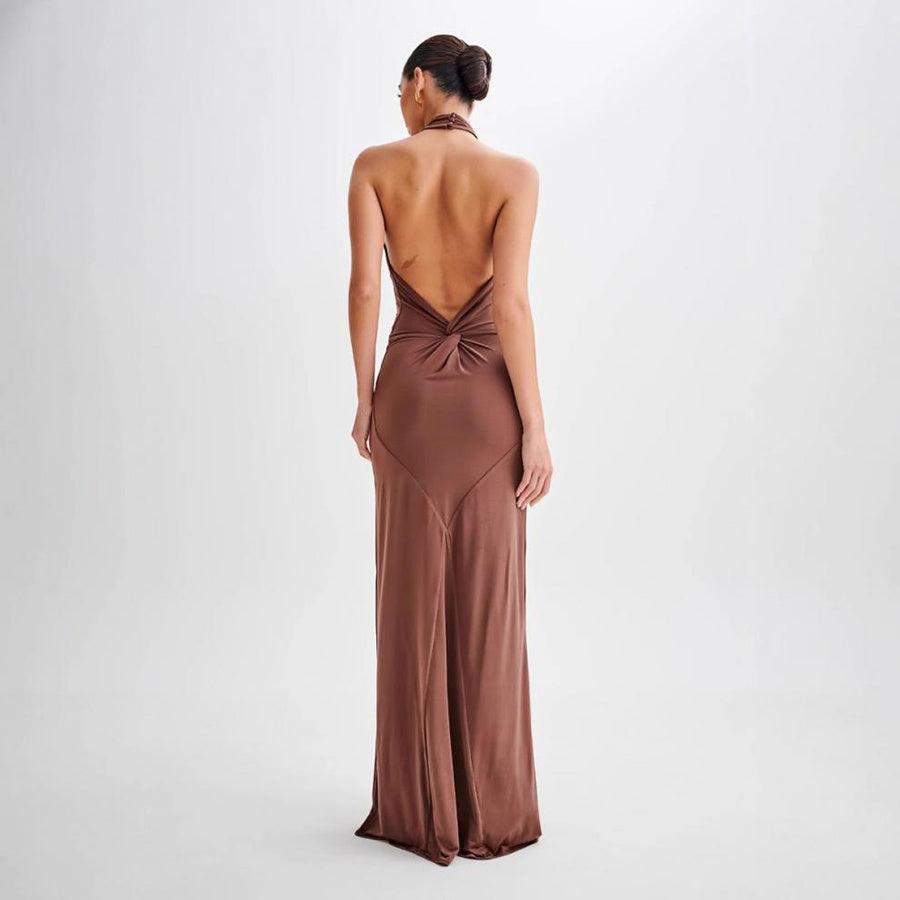 Luxury Full Length Halter Gown